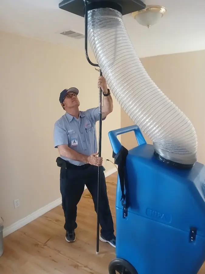 Mini Split Installation technician using HEPA equipment in Arden Hills